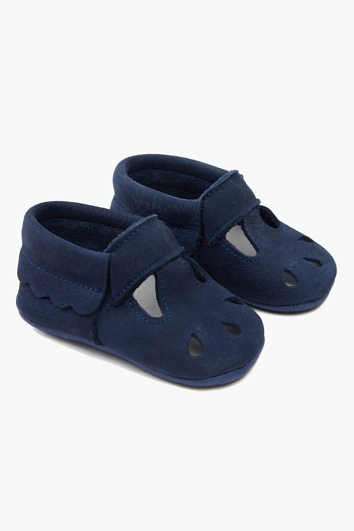 Темно-синяя детская обувь из натуральной кожи